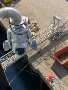 PTZ CCTV camera with wiper